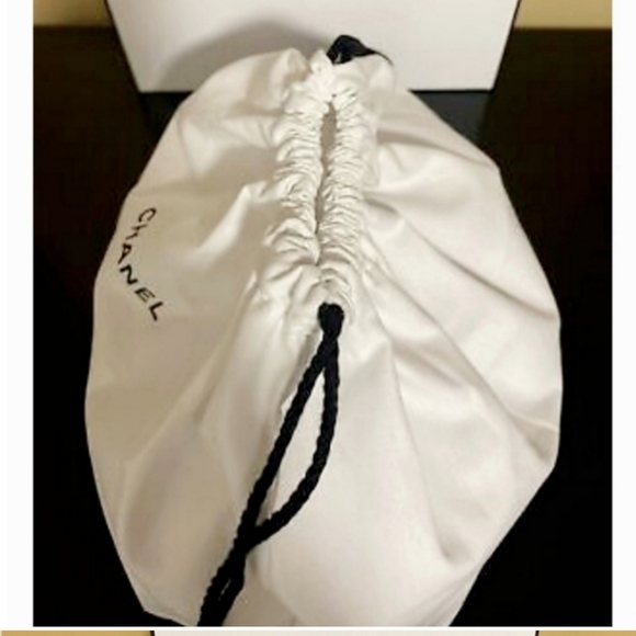 Chanel White Drawstring Dust Cover Bag BRAND NEW UNUSED - Picture 5 of 8